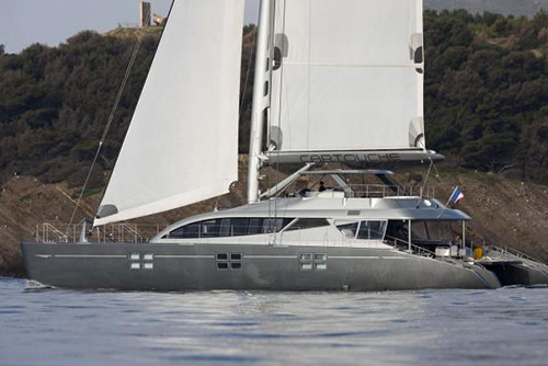 Offshore weather-routed passage: SY Cartouche - Blue Coast 95' - 3,200 nms - Route: Antigua, FWI, Caribbean to Gibraltar via the Azores - Capt Toby Gibson - May 2016